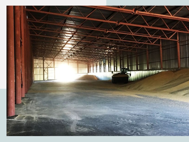 Строительство зернохранилищ в Партизанске