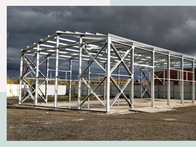 Двускатные ангары в Партизанск от 644 руб. за квадрат