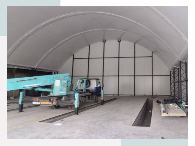 Внутреннее оснащение ангаров в Партизанске